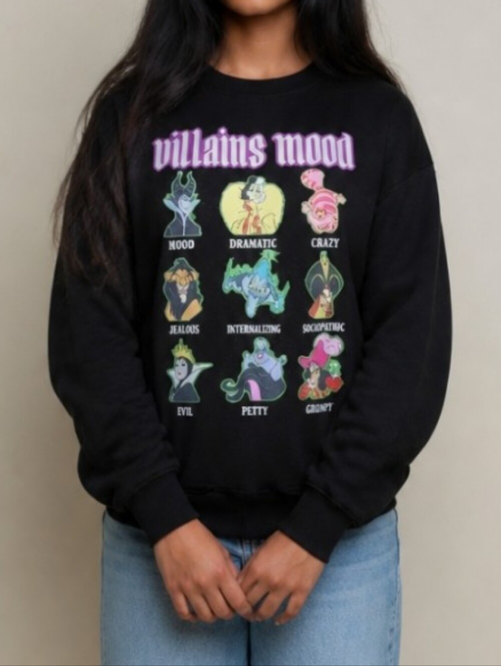 Disney Sweatshirt Juniors Size Medium black